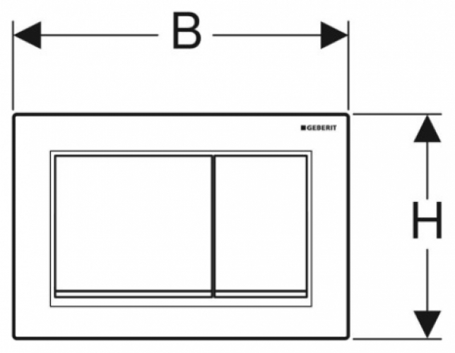 Geberit Omega30 Betätigungsplatte 2-Mengen weiß/hgl.verchromt/weiß 115.080.KJ.1 - Bild 2