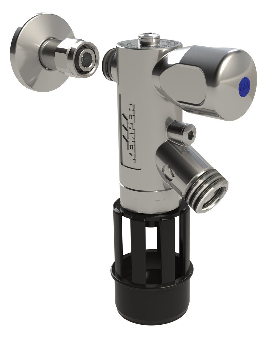 KEMPER Wohnungs-BA Systemtrenner DN10, R 1/2'' verchromt, Figur 368 02