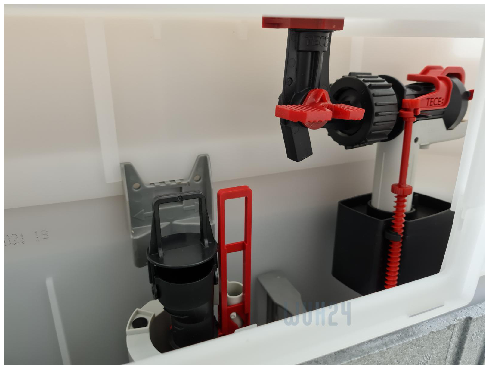 TECEbase Spülkasten Bauhöhe 1120mm mit Drückerplatte weiß und Befestigungssatz 9400400 - Bild 4
