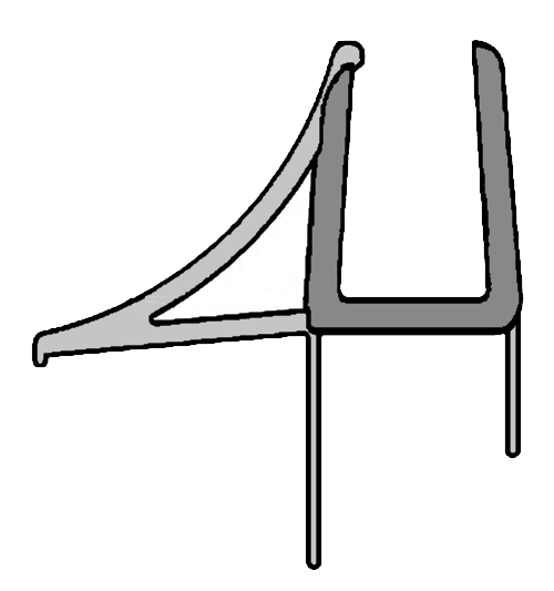 Duka Abtropfdichtung mit Anschlussteilen ESG 6mm Länge 1000mm - Bild 1