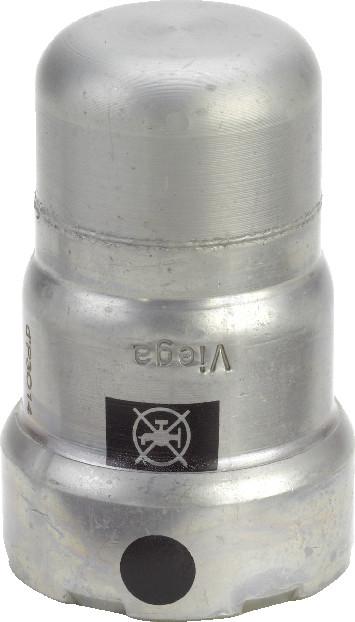 Viega Megapress Verschlusskappe DN 15 1/2'' Modell 4256, Stahl unlegiert, Zink-Nickel 694906 - Bild 1