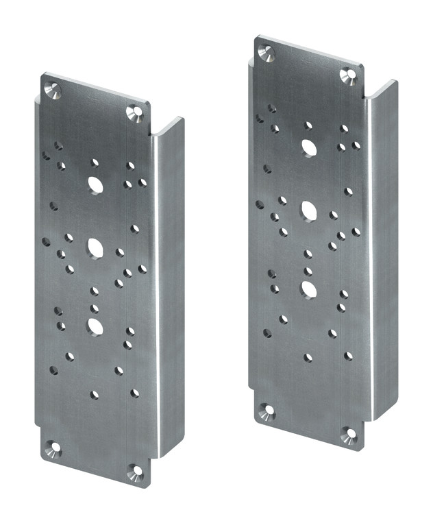 TECEprofil Stahlplattenset Aufnahme Stützklappgriffe 9042017 - Bild 1