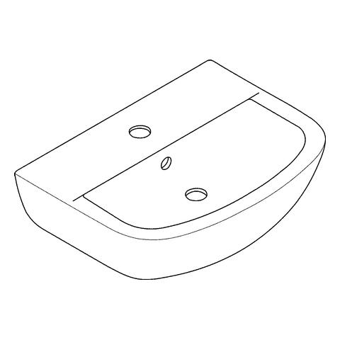 Grohe Handwaschbecken Bau Keramik 45x35cm alpinweiß 39424000 - Bild 2