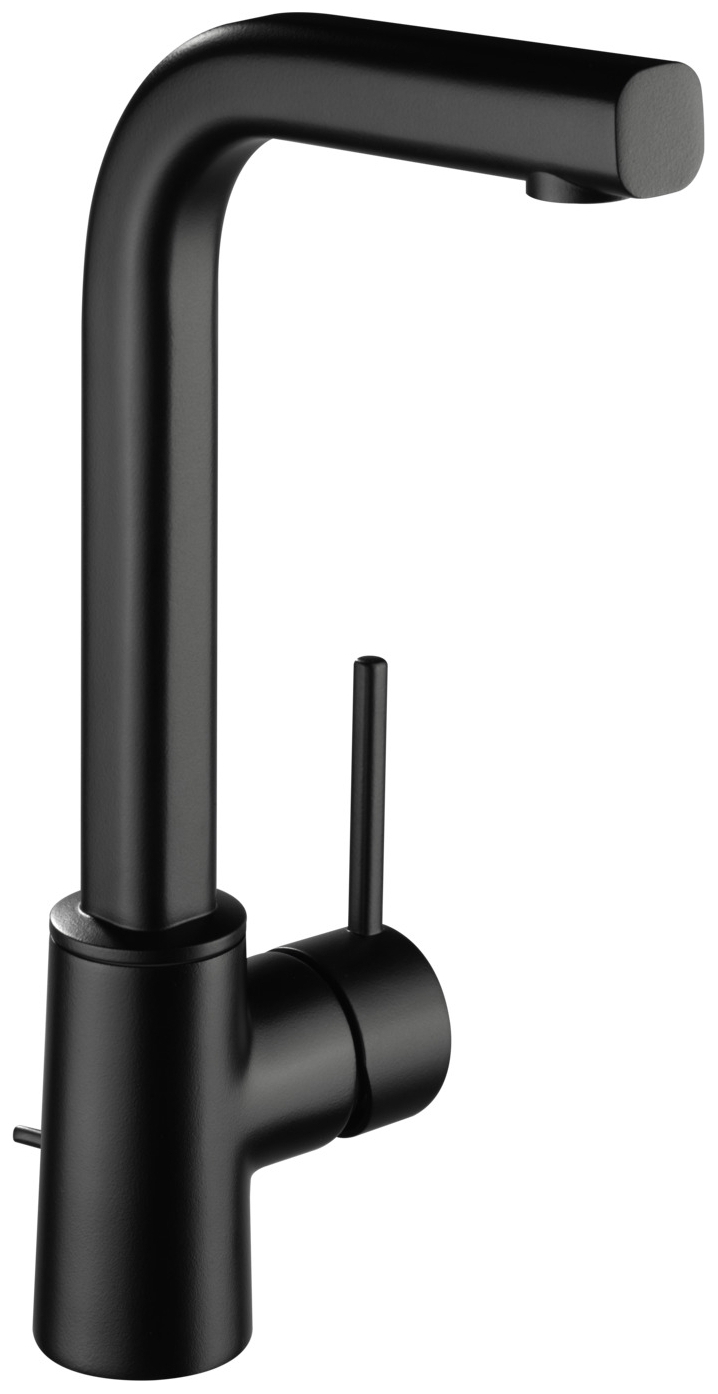 VIGOUR individual Waschtischbatterie GRACE L-Auslauf mit Ablaufgarnitur schwarzmatt - Bild 1