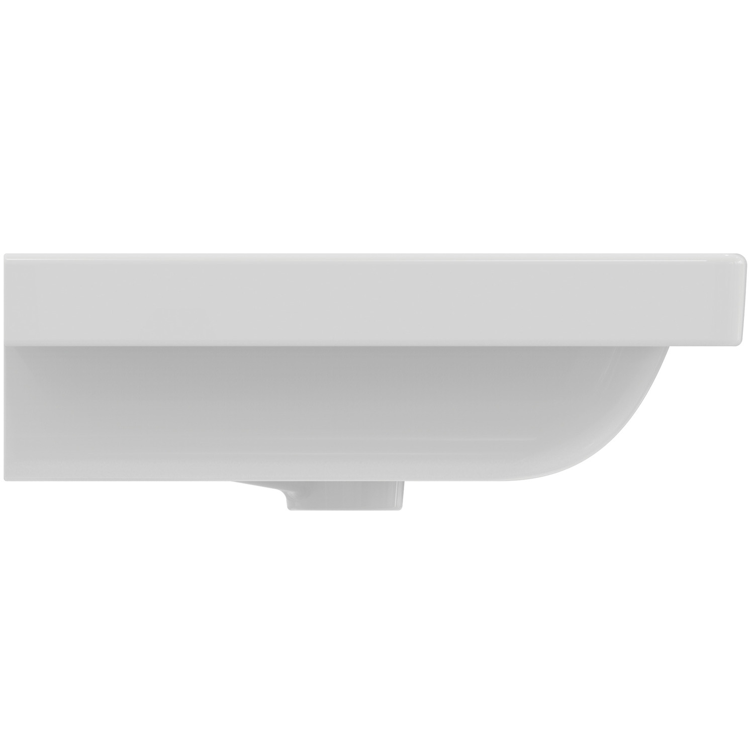 VIGOUR Möbelwaschtisch derby V3 60x48cm geschliffen PflegetectPlus weiss mit Hahnloch und Überlauf