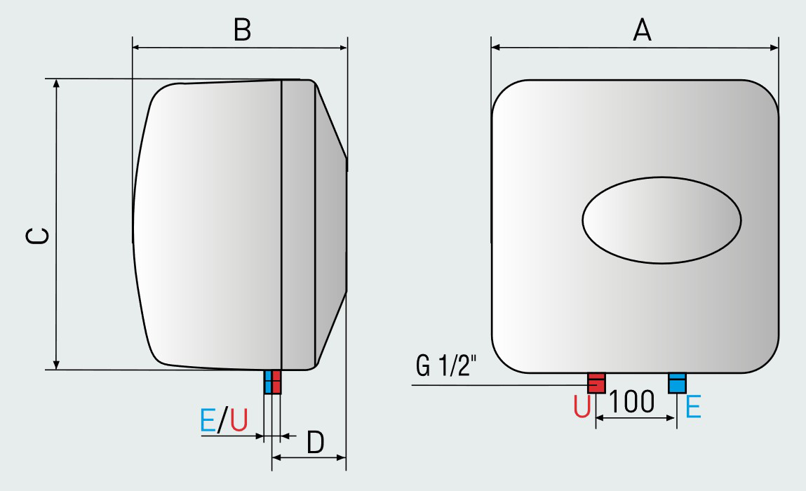 Ariston Warmwasserspeicher 10 Liter druckfest Andris Lux 10 O D EU, Übertisch, 2 KW, 230V, 3100889 - Bild 3