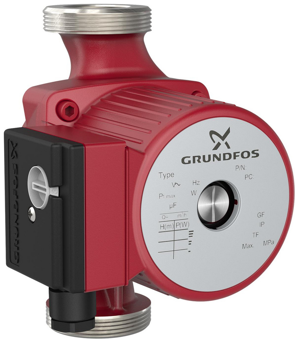 GRUNDFOS Zirkulationspumpe UPS 32-80 N 180mm, Edelstahl, 1x230V, G 1 1/2, 99255554 - Bild 1