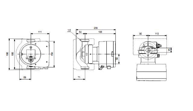 Grundfos MAGNA3 25-80 Hocheffizienz-Umwälzpumpe 1 1/2'' BL 180 mm 97924625 - Bild 2