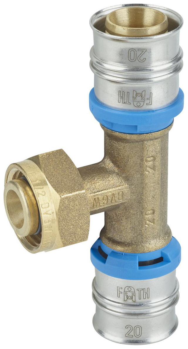 CONEL Connect MV2 FIX Übergangs-T-Stück 16 mm x 1/2'' IG x 16 mm - Bild 1