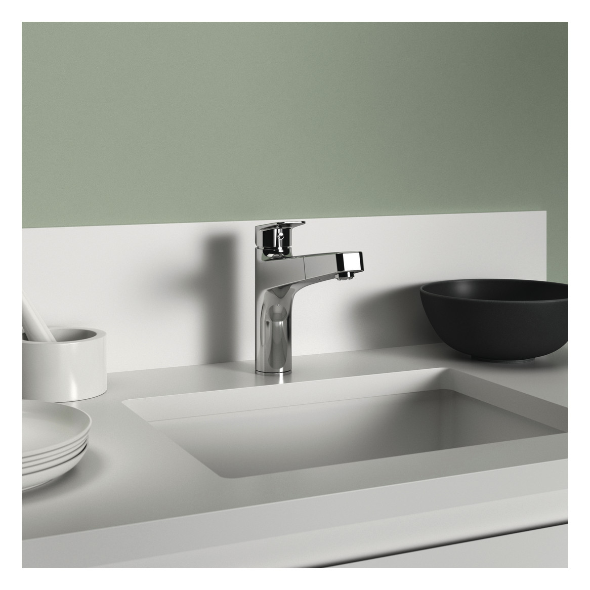 Ideal Standard Ceraplan Küchenarmatur Chrom hoher Auslauf mit 1-Funktions-Handbrause BD331AA - Bild 4