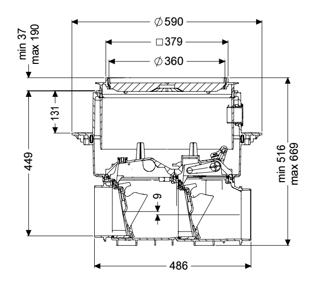 KESSEL Rückstauverschluss Staufix SWA ohne Spitzende/Muffe, Bodenplatte, befliesbar 73000.10X - Bild 2