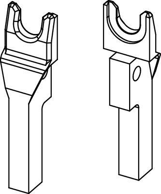 TECEflex Gabelkopfpaar 25 mm 720063 - Bild 1