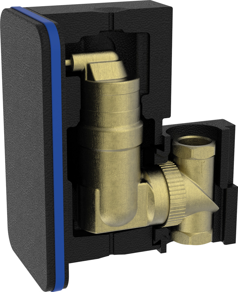 Logafix Luftabscheider 1'' Innengewinde mit variablem Anschluss und Isolierung 7738330196 - Bild 1