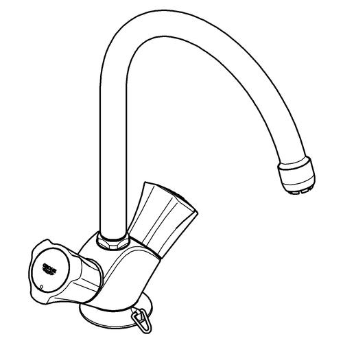 Grohe Costa Spültischbatterie Niederdruck chrom 31930001 - Bild 2