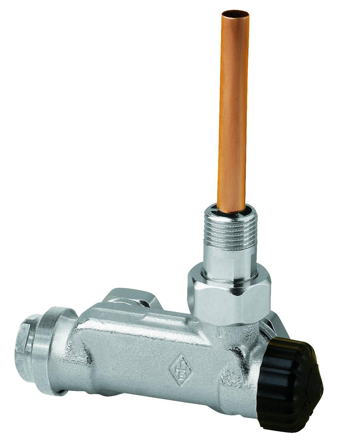 Heimeier Ventil E-Z DN 15 1/2'' mit Tauchrohr Einrohr, Eckform 3877-02.000 - Bild 1