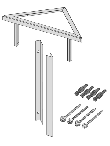 TECEprofil Modulbefestigung Wand-Eckmontage 9.380.004