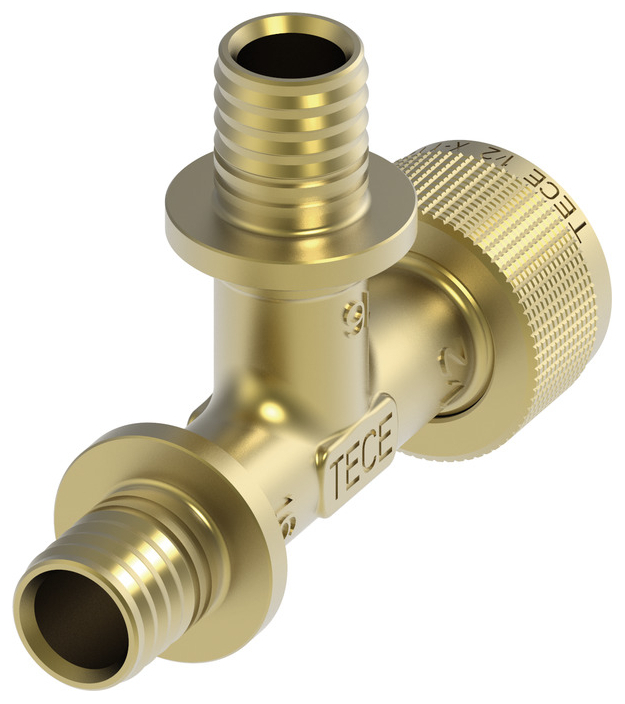 TECEflex Schnelladapter T-Stück Dim. 16 mm x 16 mm x 1/2'' IG Siliziumbronze 708632 - Bild 1