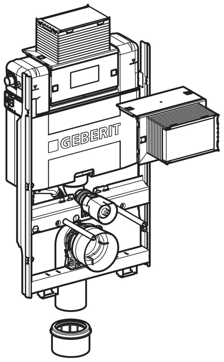 Geberit GIS Element für Wand-WC Bauhöhe 870mm mit Omega UP-Spülkasten 461.141.00.2