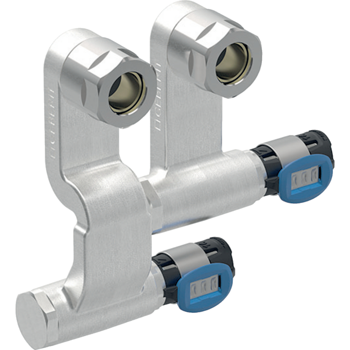 Geberit FlowFit Set Anschluss-Endstück rechts für Vorlauf/Rücklauf 16x15mm SiBr 619.460.22.1 - Bild 1