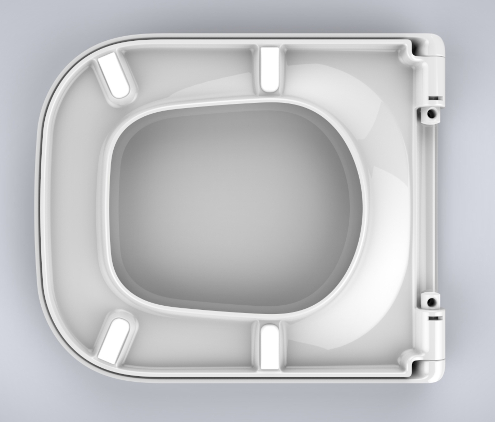 VIGOUR WC-Sitz derby plus semi DEPSI70 weiss, mit Scharnierwelle, abnehmbar - Bild 4