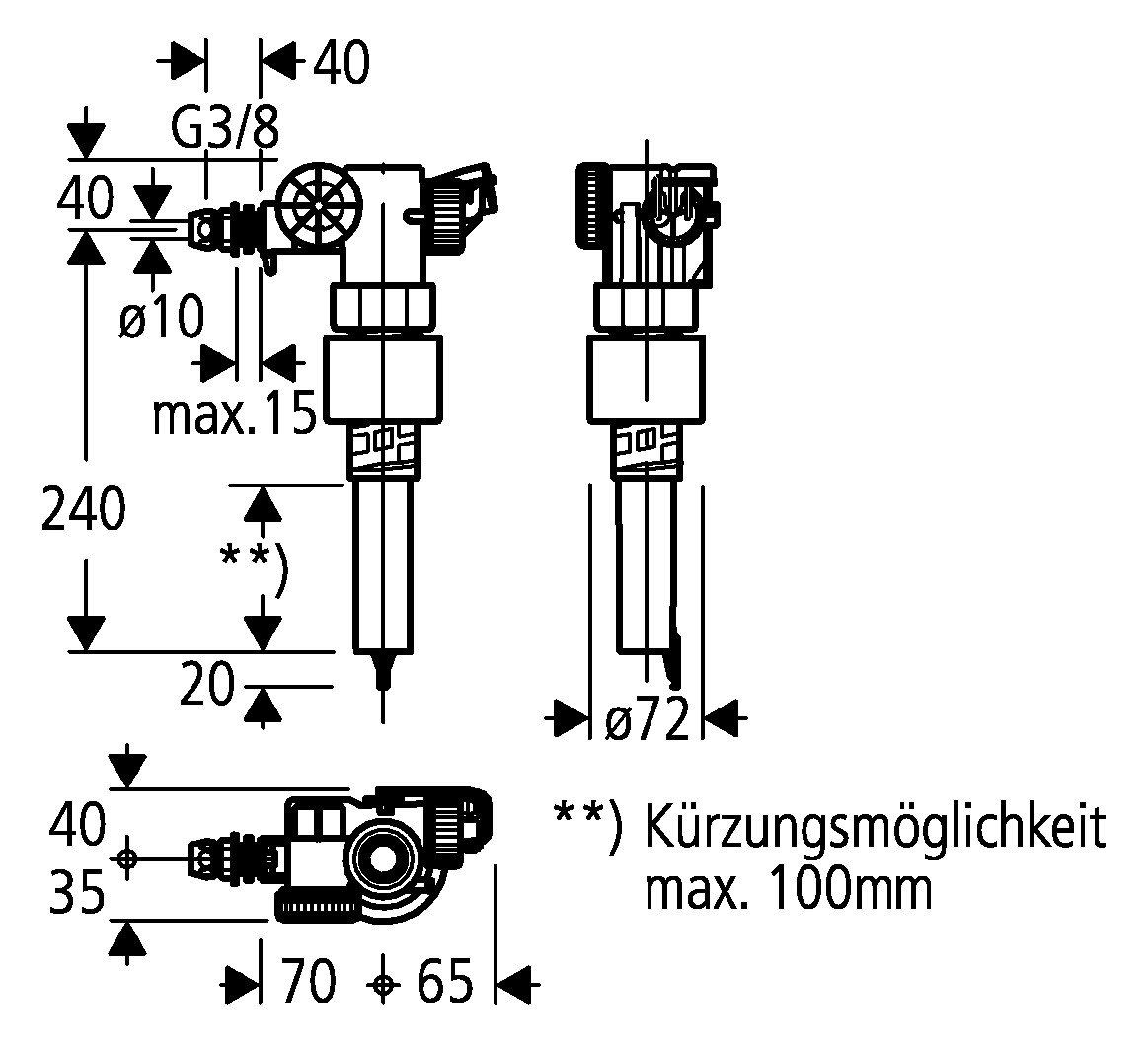 GROHE Füllventil für Spülkasten 43537000 - Bild 2