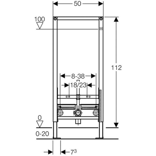 Geberit Duofix Wand-Bidet 112 cm für Einlocharmatur 111.510.00.1 - Bild 3
