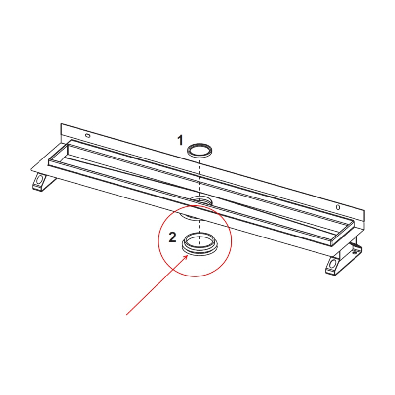 TECE Dichtung 668013 zwischen Rinne und Ablauf TECEdrainline  - Bild 2