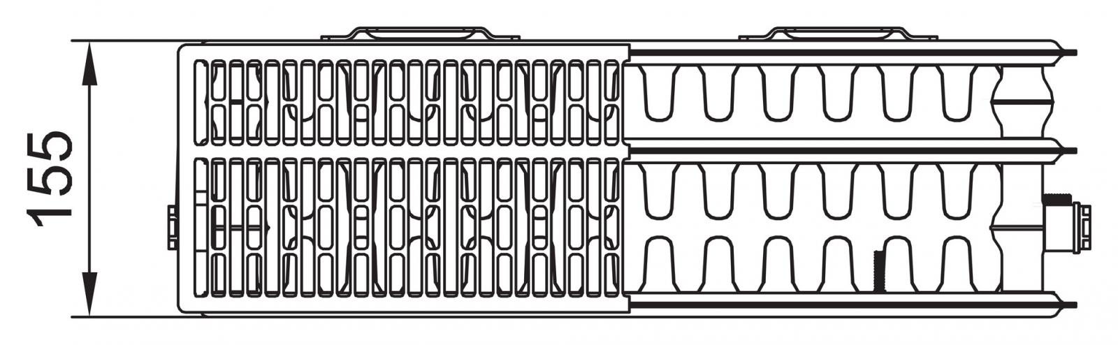 Kermi therm-x2 Profil-Kompaktheizkörper Typ 33, 600x2000mm, inklusive Bohrkonsolenset - Bild 2