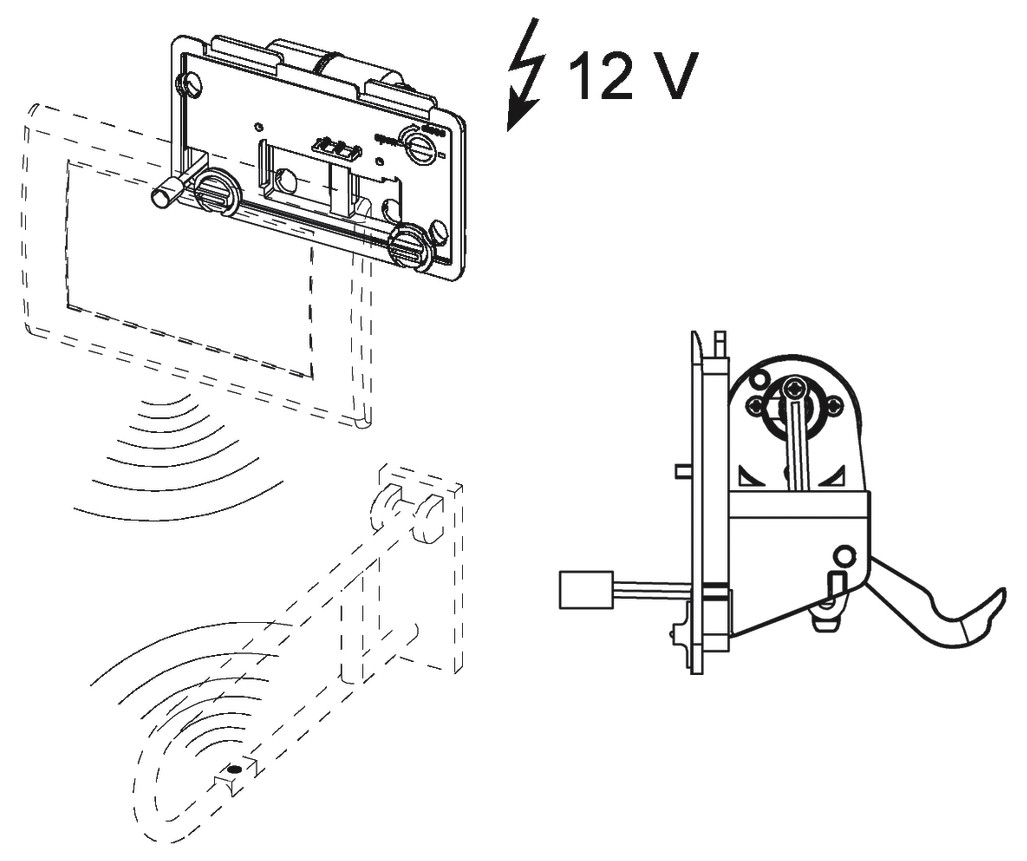 TECEplanus WC-Fernauslösung 230/12V für Hewi Stützgriffe 9240355 - Bild 2