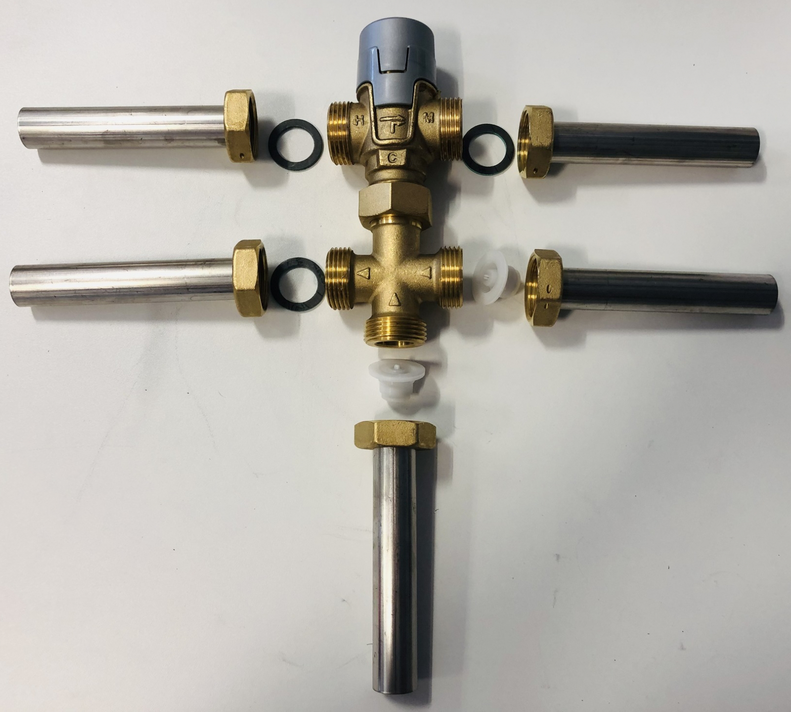 Anschlussset 22mm x 1'', 5x 120mm, Rückschlagventile und Dichtungen, für Zirkulationsset CBWZS25 - Bild 3