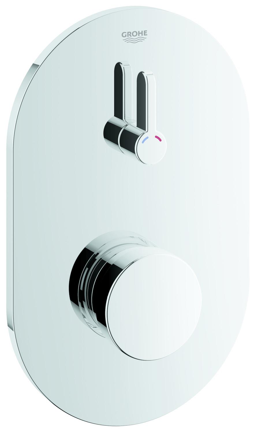 Grohe Selbstschluss-Brausebatterie Eurosmart CT Fertigmontageset Mischung verchromt 36321000 - Bild 1