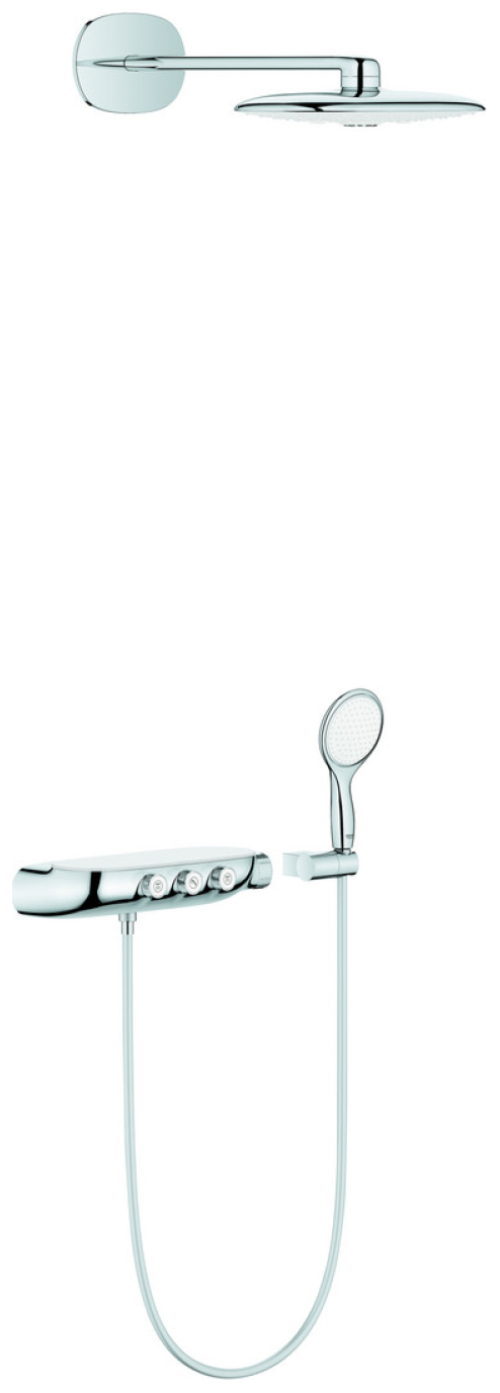 GROHE Duschsystem Rainshower Thermostat Smart Control 360 Duo 26443 chrom/moon white