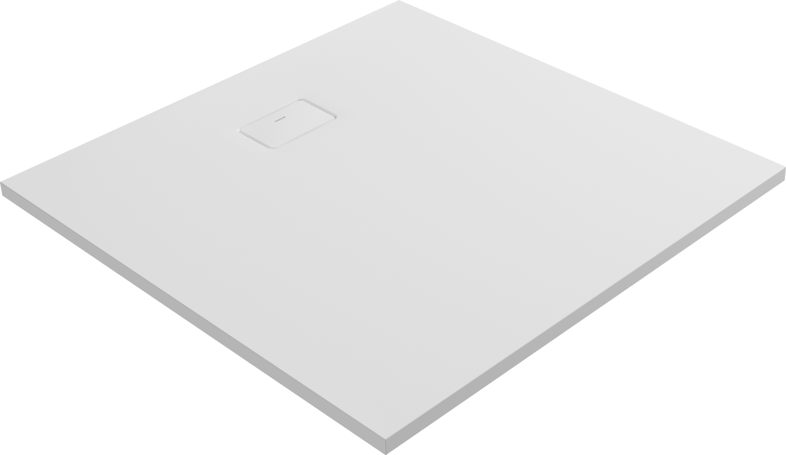 VIGOUR Duschwanne V3 Mineralguss 100x100x3,0cm mit Ablaufdeckel SafeStepPlus weiß matt