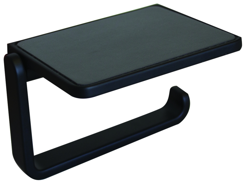 VIGOUR Papierhalter derby V3 mit Ablage schwarzmatt