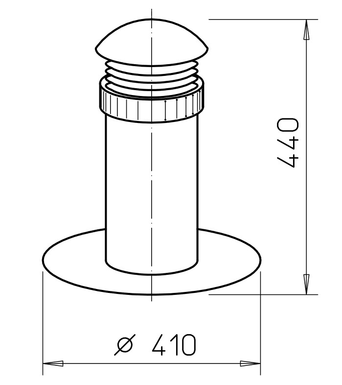 Helios Flachdachhaube FDH für Lüftungsrohre bis NW 160 Nr. 01477 - Bild 2