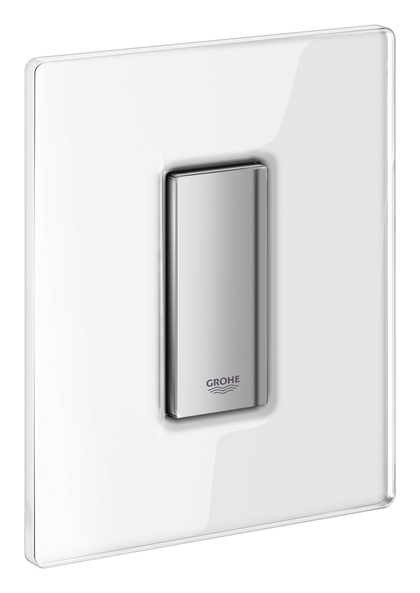 GROHE Urinal-Betätigung Skate Cosmopolitan mit Glasoberfläche moon white 38846LS0 - Bild 1