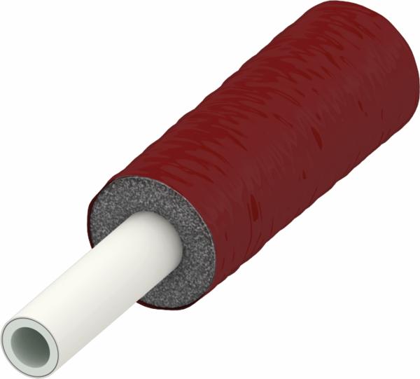 TECElogo Verbundrohr PE-RT/Al/PE-RT 25x2,5 mm vorgedämmt RS 6 mm rot Rolle je Meter 8702125 - Bild 1