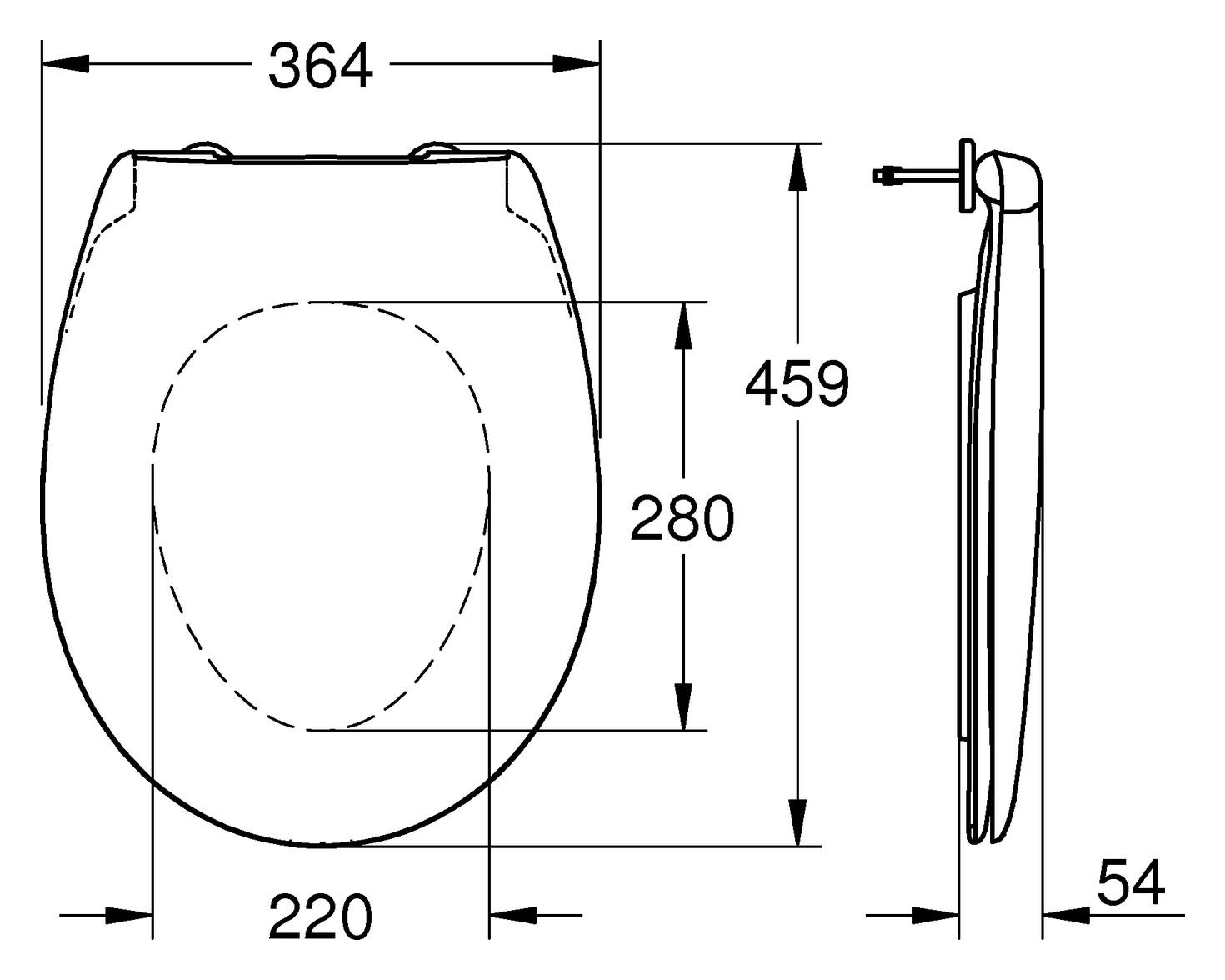 Grohe WC-Sitz Bau Keramik alpinweiß 39492000 - Bild 2