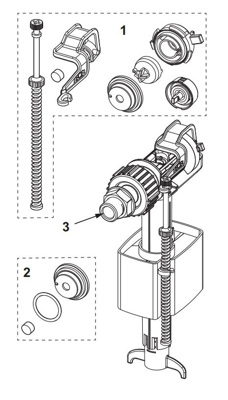 TECE Gewindeanschluss 3/8'' 9820398, TECEspültechnik, Ersatzteil für TECE Füllventil F10 - Bild 2