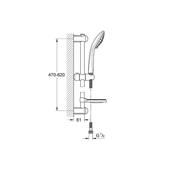 Grohe Euphoria Massage Brausegarnitur 600mm chrom 27231001 - Bild 2