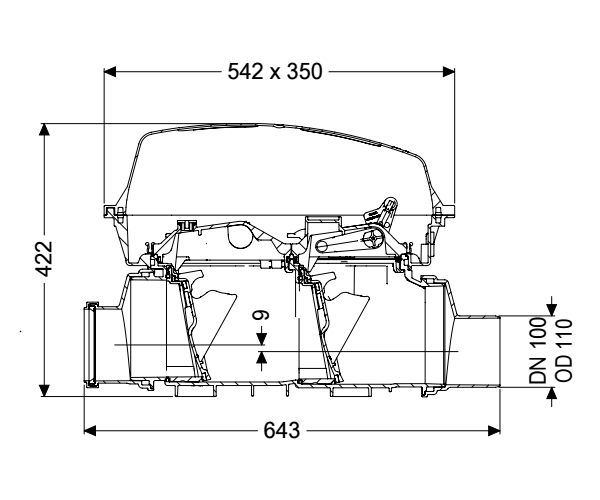 KESSEL Rückstauverschluss Staufix SWA DN 100, für freiliegende Leitungen 73100.10 - Bild 2