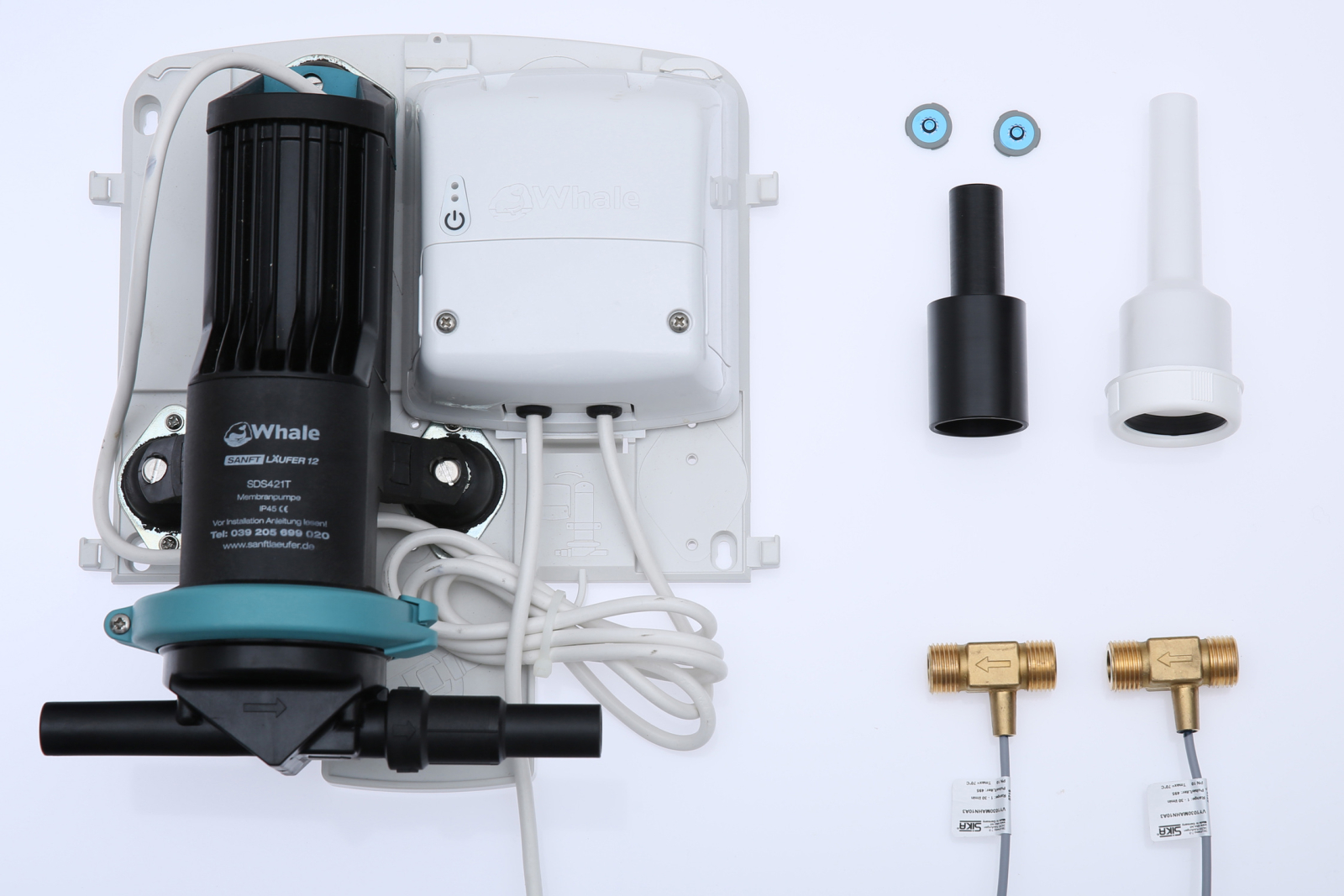 Sanftläufer Universal Pumpen Set 20 Pumpe, Steuerbox, Sensoren, Adapter