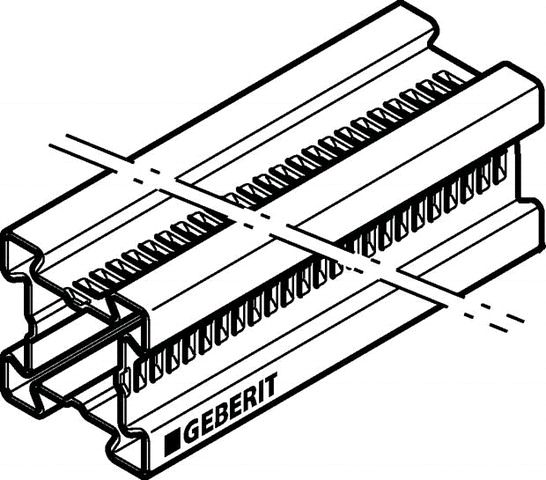 Geberit GIS Profil 3,2x3,2 cm verzinkt 461.000.25.1 in Stangen je 5 Meter - Bild 2
