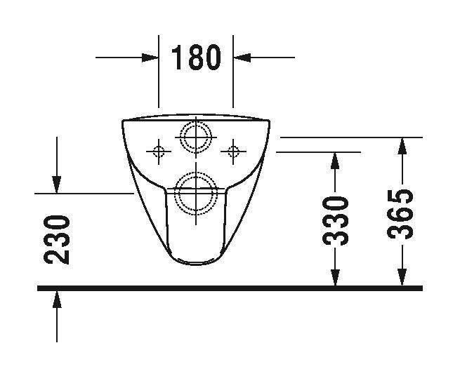 Duravit Wand-WC Set D-Code, rimless, TS,weiß, inkl. WC-Sitz mit Absenkautomatik - Bild 5