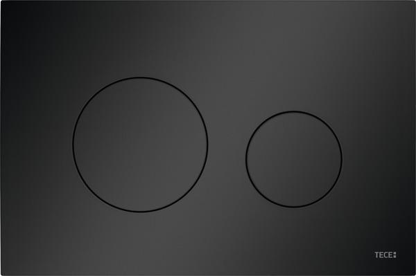 TECEloop WC-Betätigungsplatte Kunststoff für Zweimengentechnik, schwarz matt 9240925 - Bild 1