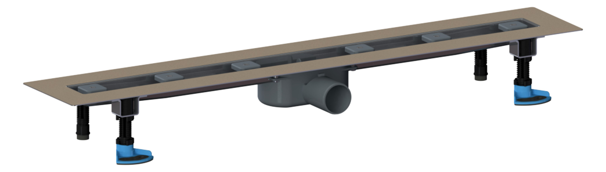 DALLMER Duschrinne CeraLine Nano F 1200 mm BH 68 mm mit 1 Ablaufgehäuse, Fläche 523792 - Bild 1