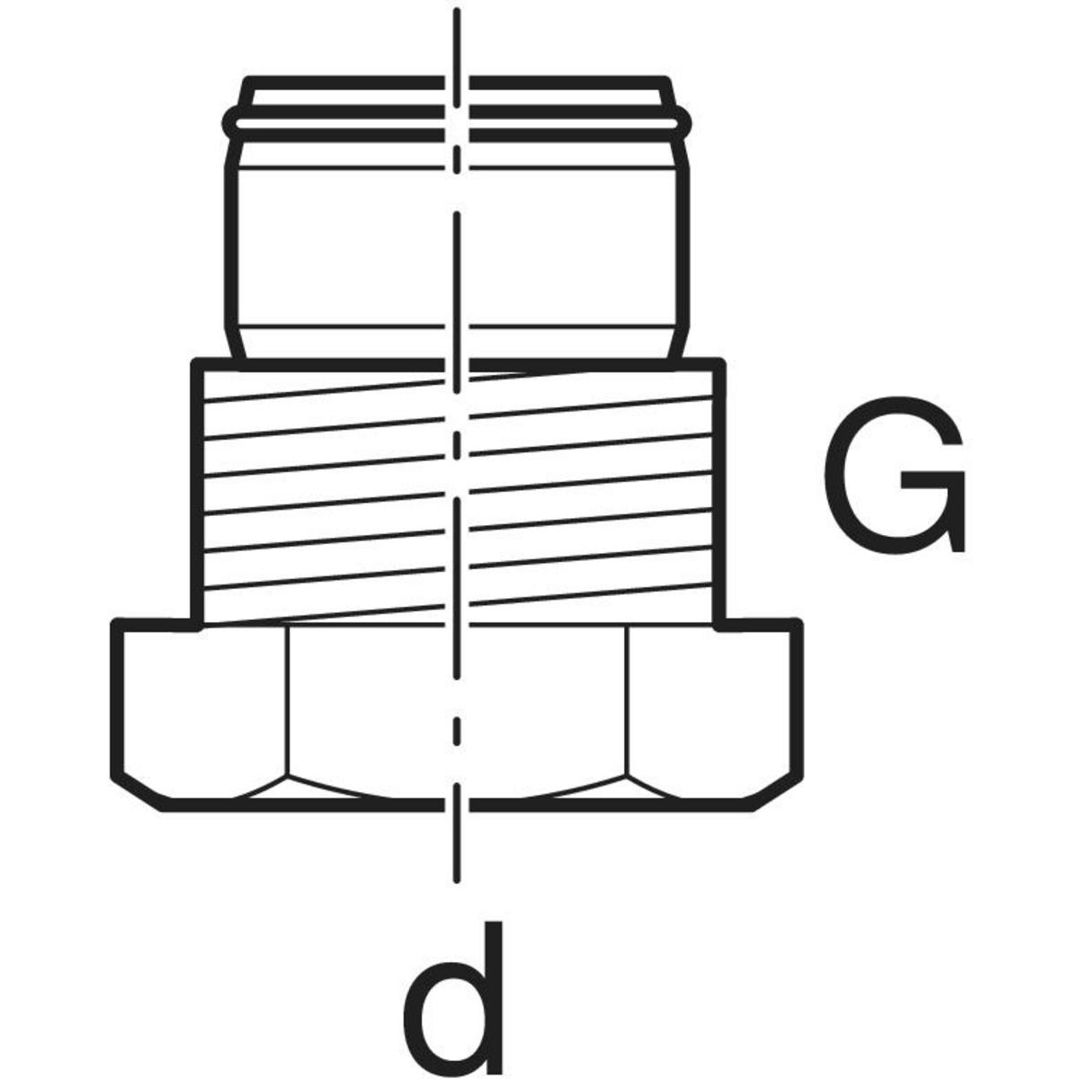 Geberit FlowFit Anschlussverschraubung mit AG d=16mm (G 1/2) Messing 619.267.22.1 - Bild 2