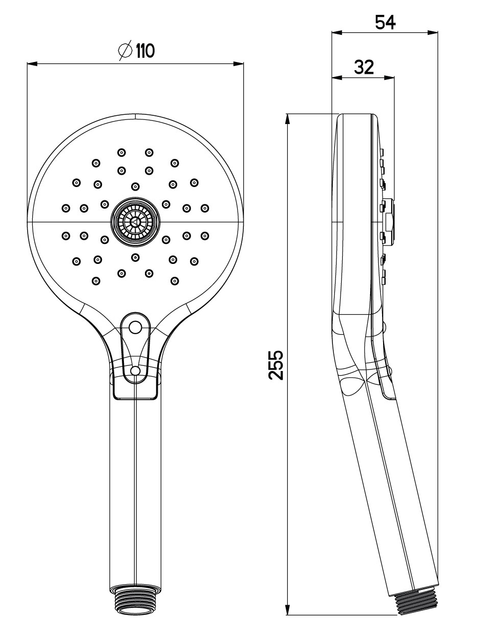 Nikles Handbrause Avanti Round 110 2S Air verchromt BS2105QAN - Bild 6