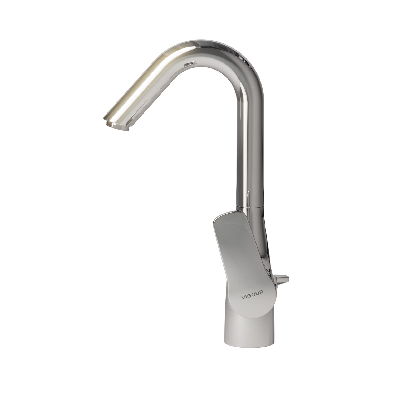 VIGOUR Einhand-Waschtischbatterie derby V3 V-Auslauf schwenkbar, mit Ablaufgarnitur verchromt