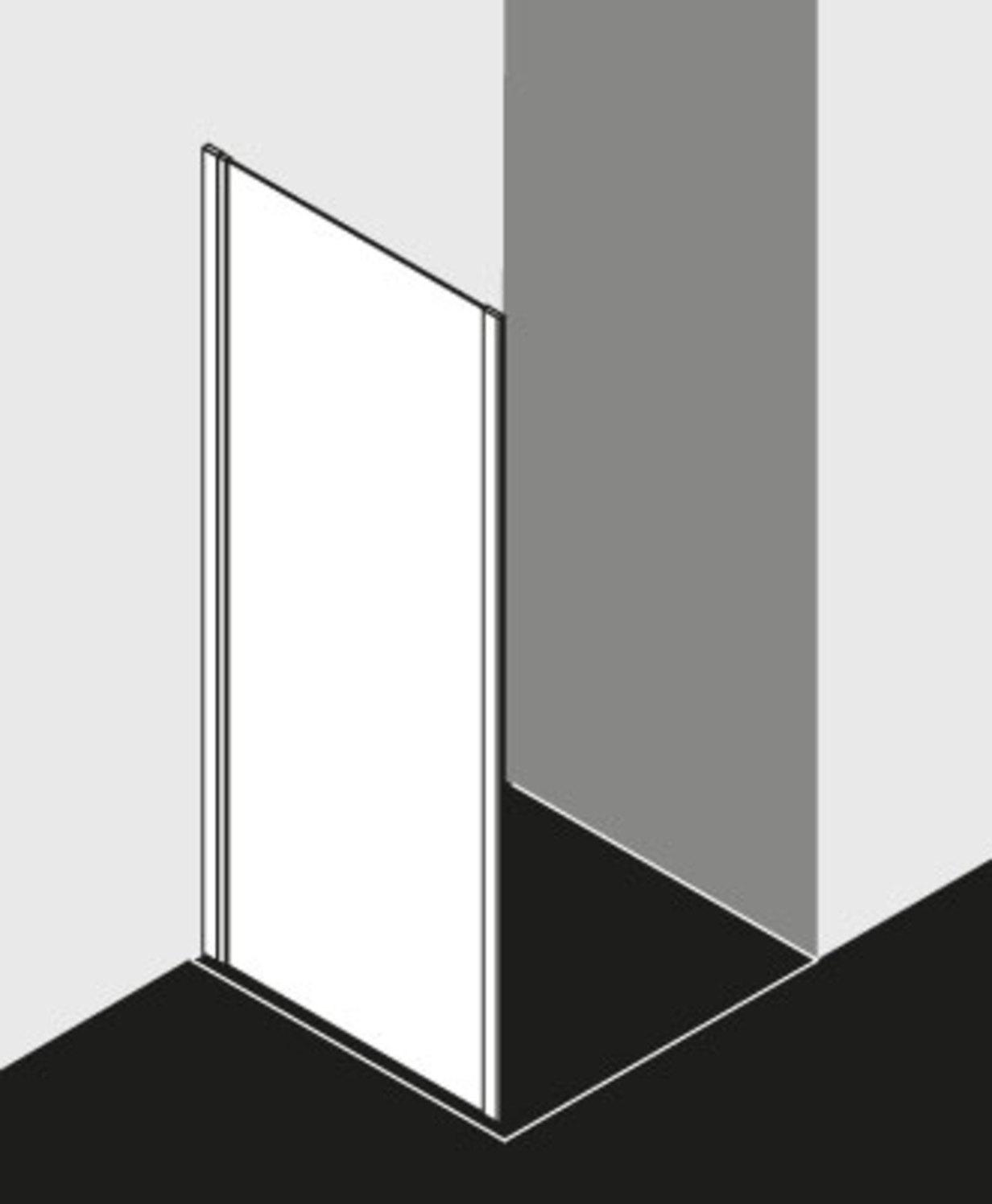 Kermi Ibiza 2000 Seitenwand TWO 750 x 1850 mm ESG klar, Profil silber mattglanz - Bild 5